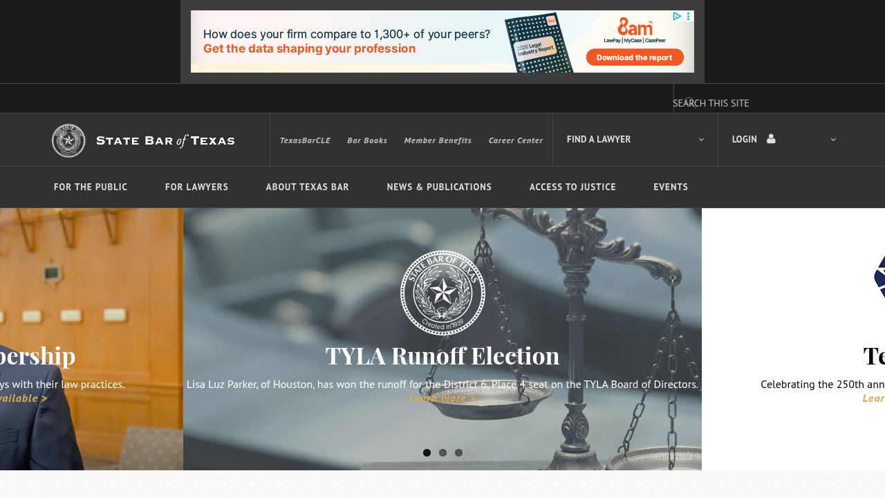 The official website for the State Bar of Texas, a resource for legal ethics and professional conduct rules.