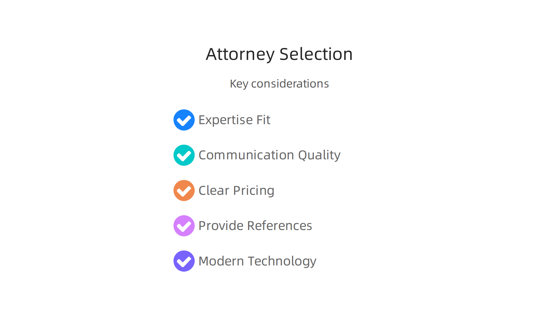 Key considerations for evaluating and selecting the ideal legal representation.
