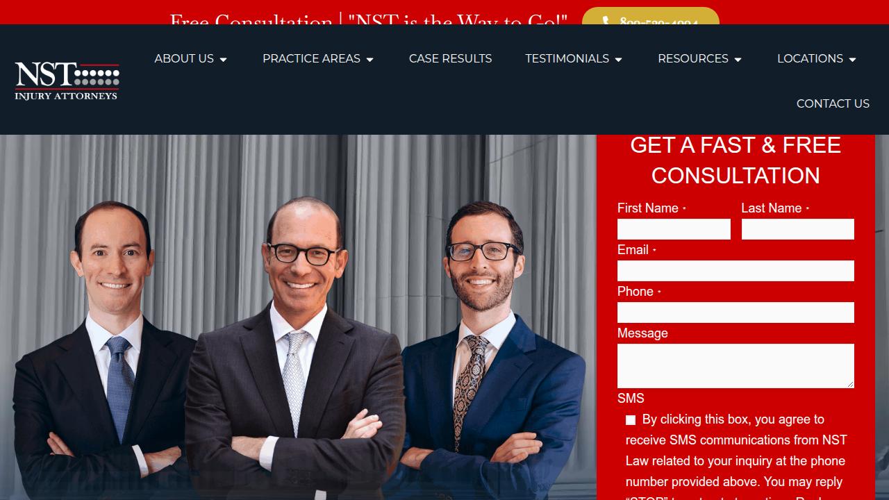 The official website of NST Law, offering a comprehensive overview of their legal services and firm information.