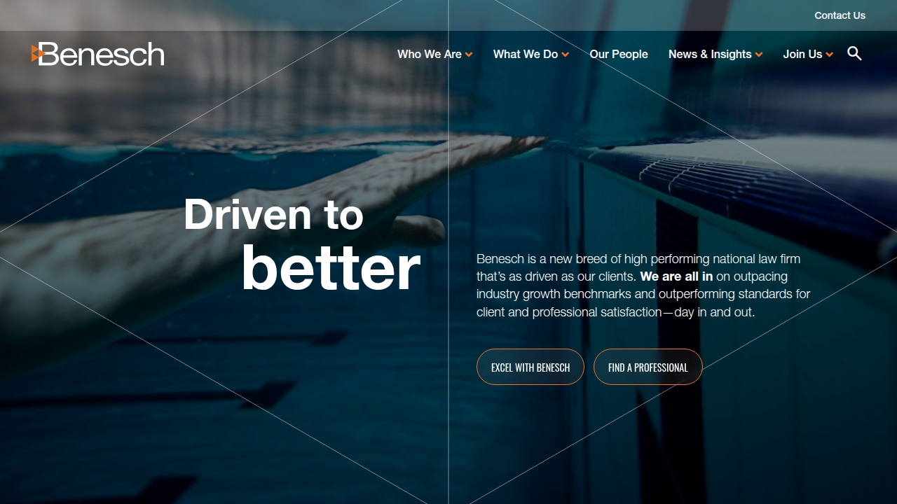 Explore the official website of Benesch Law, a firm that made notable growth in the AmLaw 200 rankings.