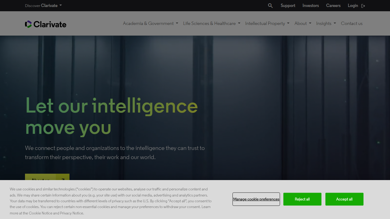 Explore intellectual property insights and trademark filing trends from Clarivate, a leading analytics company.