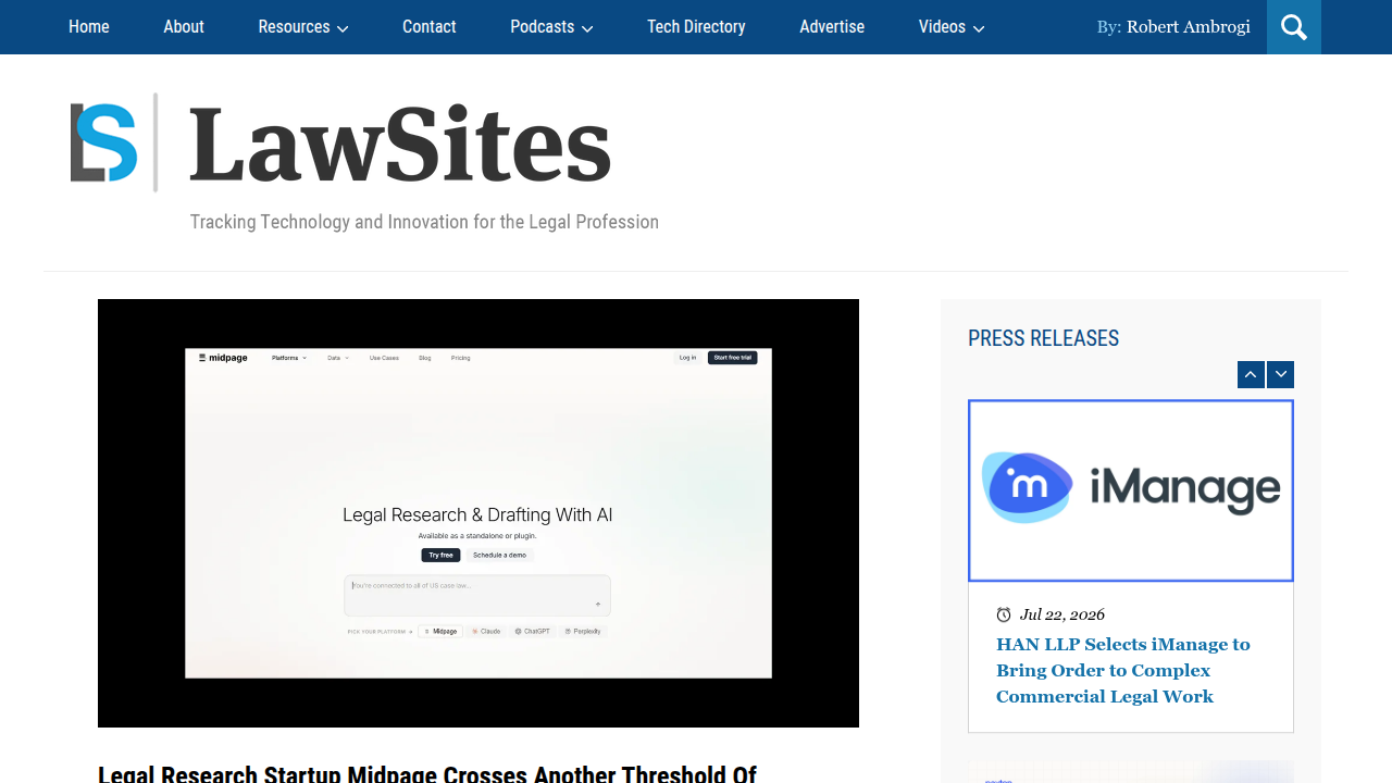 Explore LawNext for insights into legal tech and AI adoption trends.