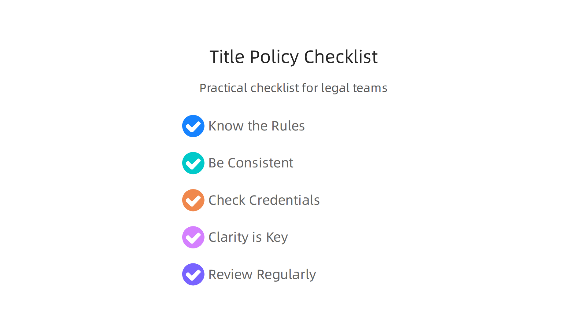 A practical checklist for legal teams to ensure consistent and compliant usage of professional titles.