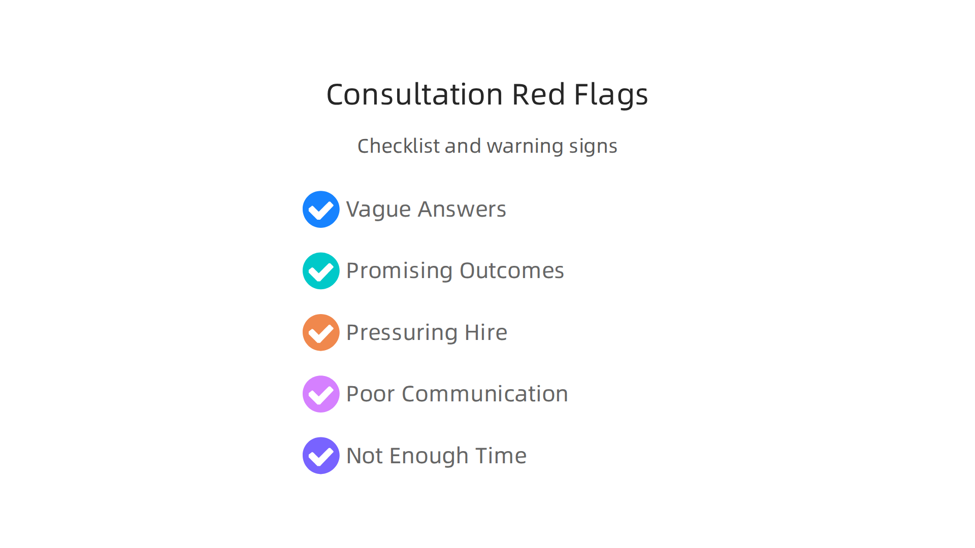 An infographic detailing common red flags to watch for during an initial legal consultation.