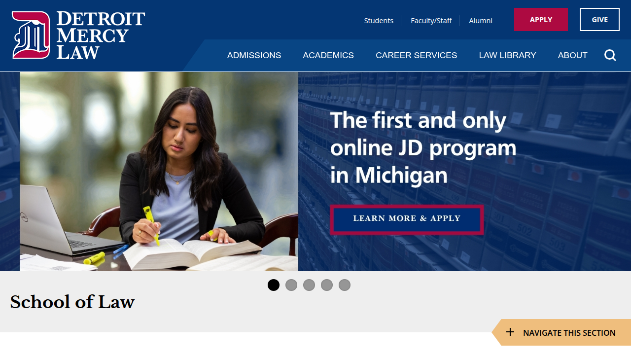Explore the official website of the University of Detroit Mercy School of Law for detailed program information and admissions resources.