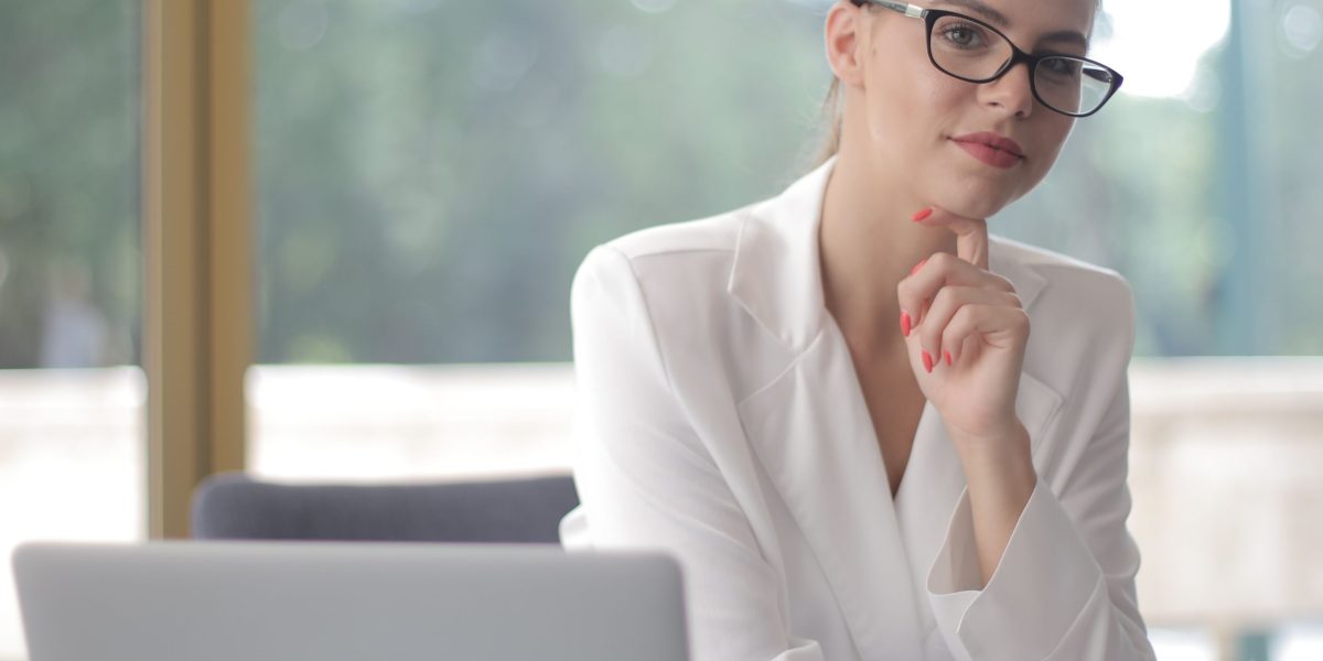 A professional carefully considers information, making smart choices.