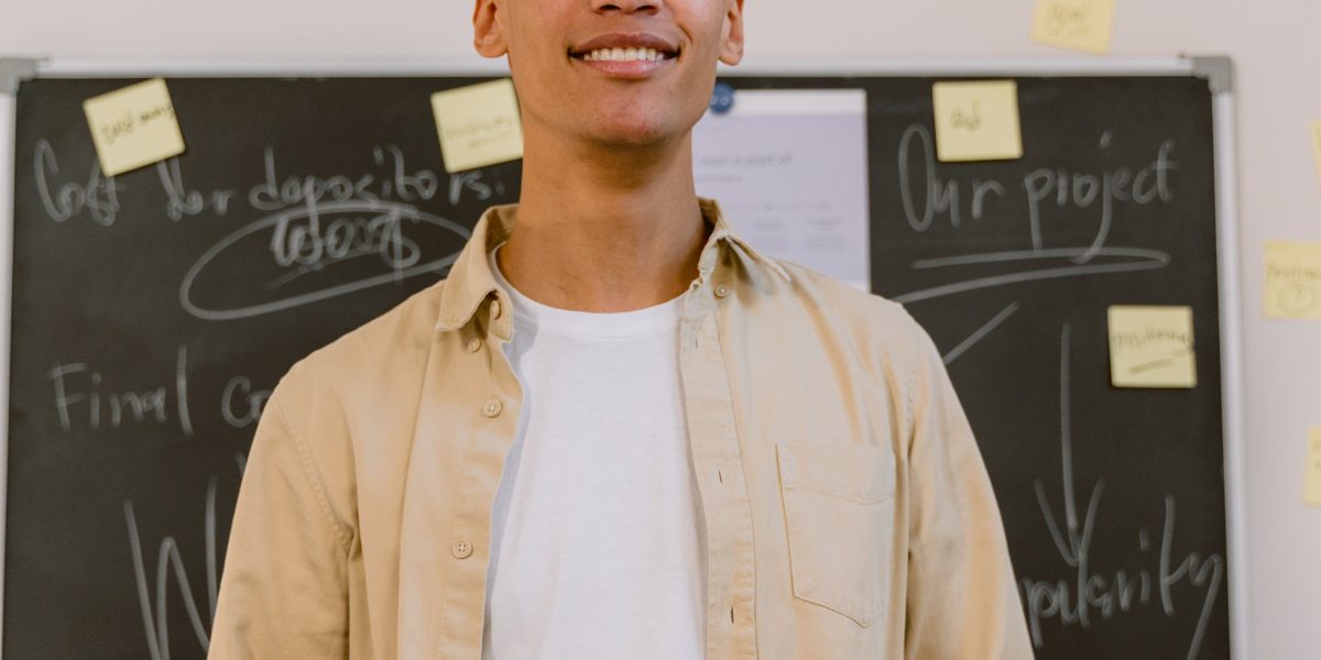 A professional confidently presents their value for career growth.